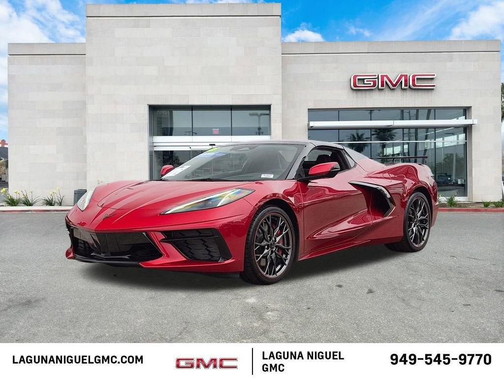 2025 Chevrolet Corvette Stingray 1LT in Red Mist Metallic Tintcoat — front three-quarter view