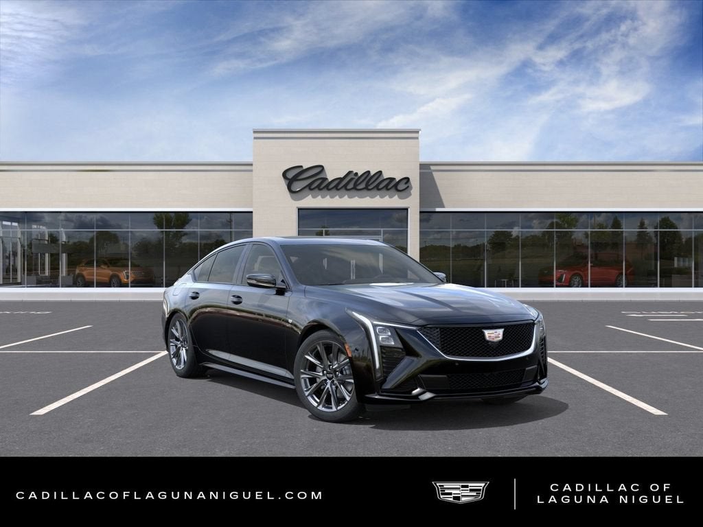 2026 Cadillac CT5 Sport in Black Raven — front three-quarter view
