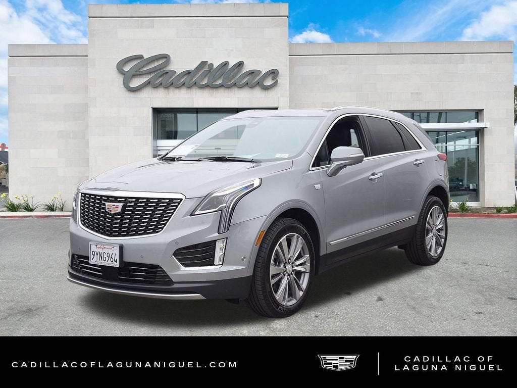 2026 Cadillac XT5 Premium Luxury in Argent Silver Metallic — front three-quarter view