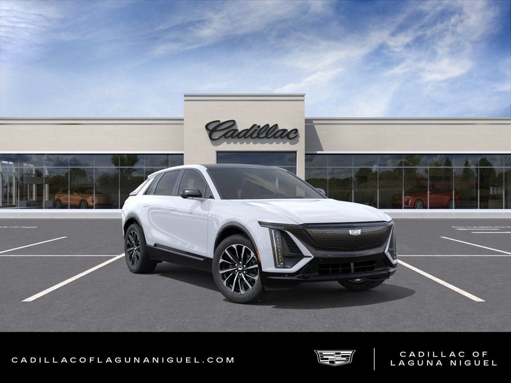 2026 Cadillac LYRIQ Sport in Vibrant White Tricoat — front three-quarter view