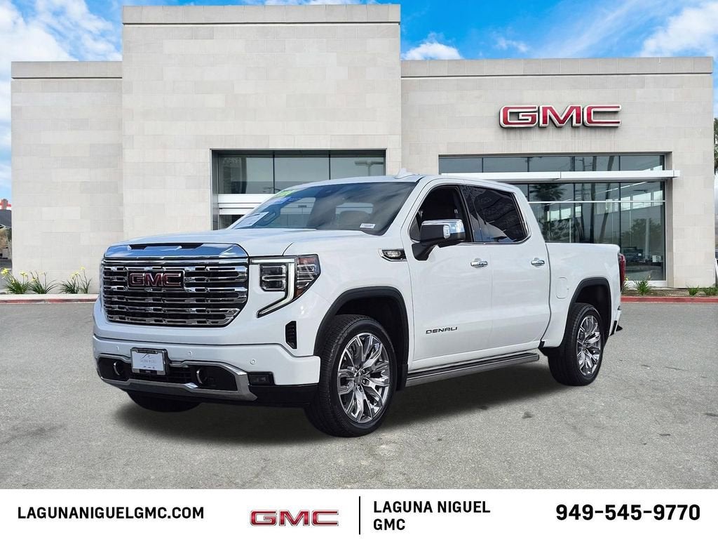 2024 GMC Sierra 1500 Denali in Summit White — front three-quarter view